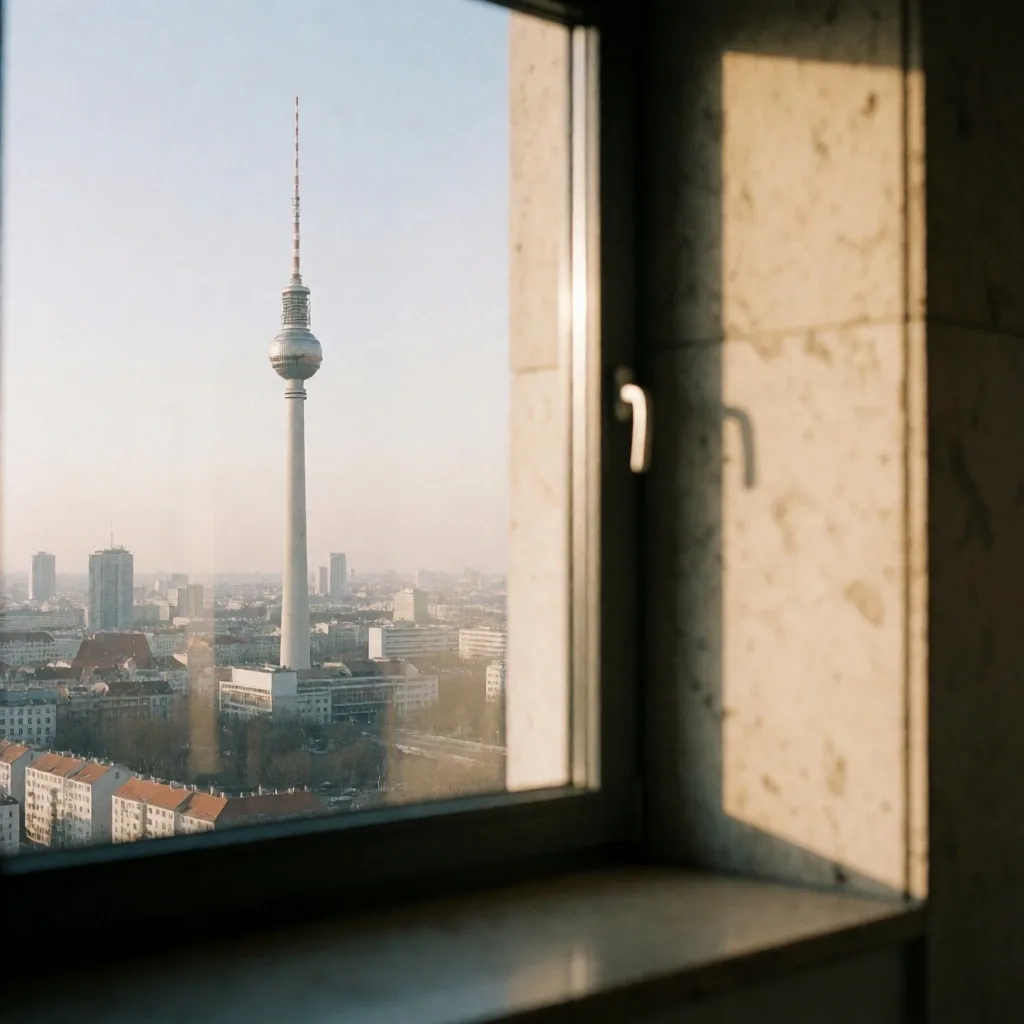 Blick aus dem Bürofenster in die Ferne
