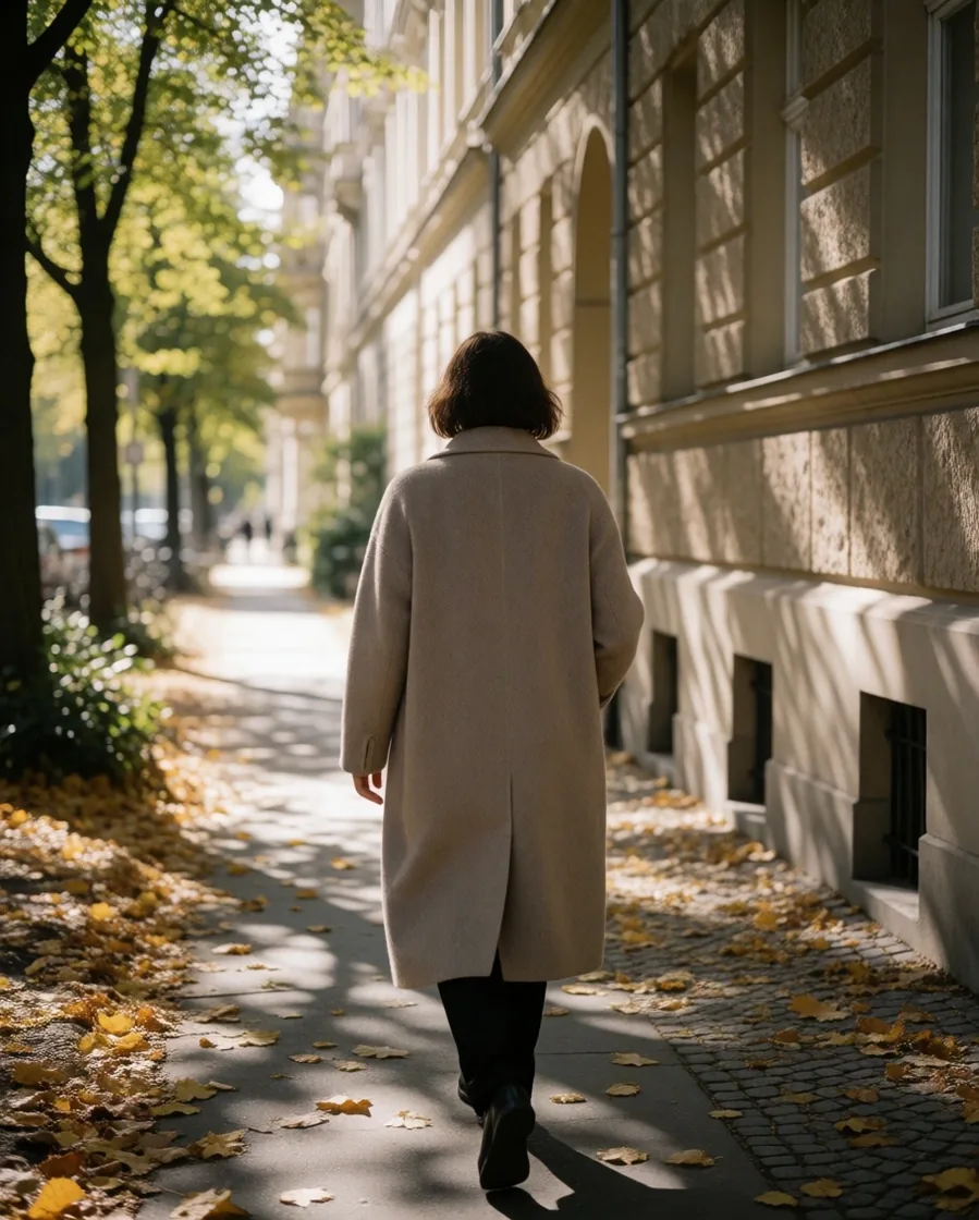 Person beim Mittagsspaziergang